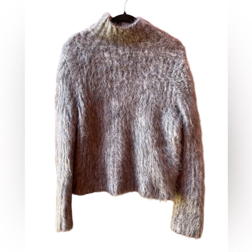Salvetro ferragemo MOHAIR-BLEND MOCK TURTLENECK SWEATER Sz: S